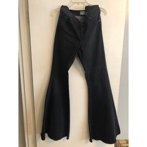 Free People black bell bottom jeans